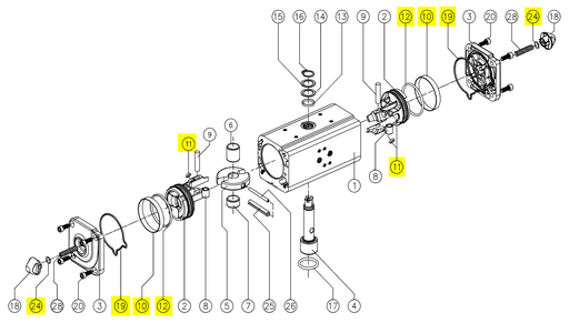 Ersatzteil Kit Actair NG80 Dynactair NG35