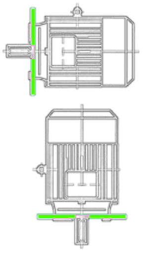 Motor 1,1 kW, 4-polig, 090S, V1, 50/60Hz, 230/400V, IE3
