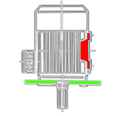 Motor 5,5 kW, 2-polig, 132S, V1, 100Hz, 365V, IE4 SuPremE C2 mit Adapterplatte für PDRV2